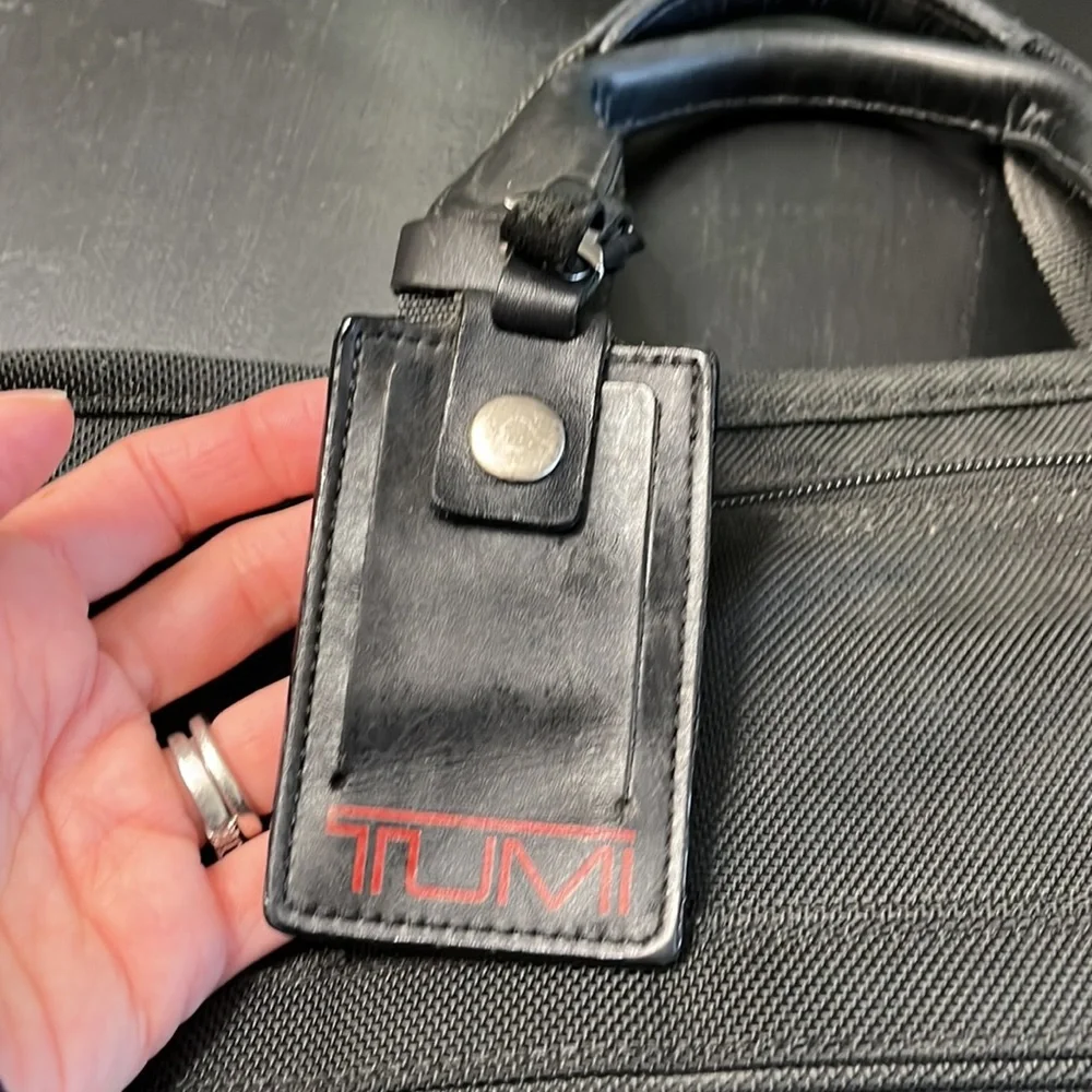 TUMI laptop bag, pre-loved, black, 16 x 11”
